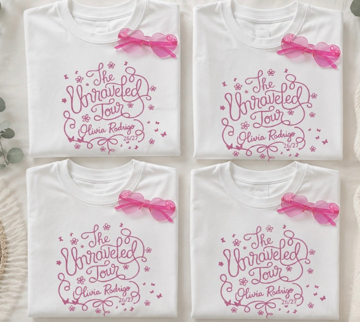 Olivia Rodrigo The Unraveled Tour T-Shirt with FREE Glasses